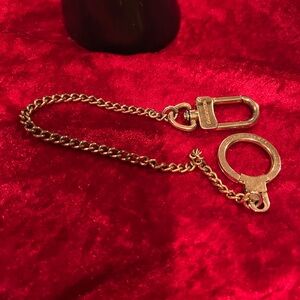 Louis Vuitton Gold-Tone Chain Key & Card Holder